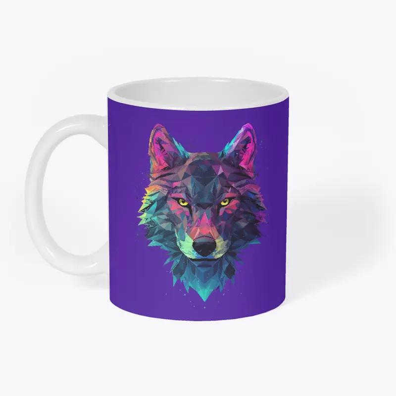 Geometric 3D Low Poly Wolfhead